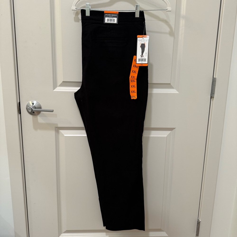 NWT. Hilary Radley, Black Slim Leg Pull on Pants, size 2X